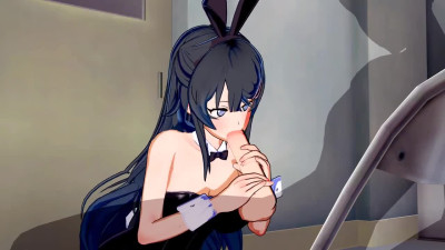 Bunny Girl Senpai - Mai Sakurajima Titty Fuck (3D Hentai)