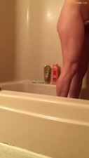 White Girl fucks her man in the Shower