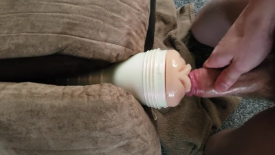 Fucking my Elsa Jean Fleshlight until I Cum all over It.