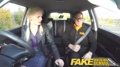 Fake Driving School Big Tits Young Hottie Seduces the Driver for Early Exam