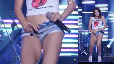 Korean KPOP Bambino Wearing No Panties (slow motion)