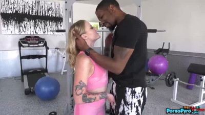 Cute Blondie Paris White Wants Her Trainer Isiah Maxwells Big Black Cock