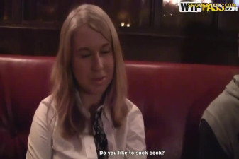 Nervous Girl Gives BJ in Restaurant, and then...