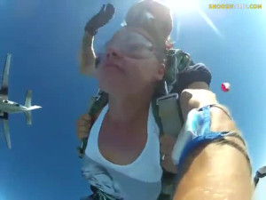 First Time Skydiver Loses Her Fucking Mind