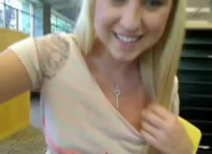 College Girl Squirts in School Library