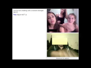 3 Girls on Omegle Drool Over Big Dick