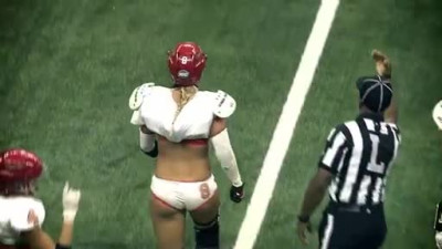 Lingerie Football Girl Gets Raw