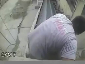 Conveyer Belt Tries to Eat Worker