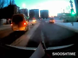 Oblivious Pedestrian Nailed by Big Van