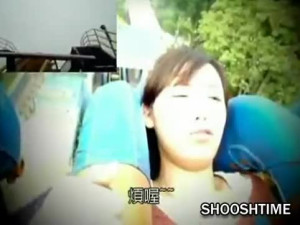 Asian Girl Isnt Too Happy About Roller Coaster