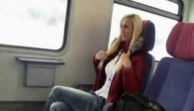 Gorgeous GF Banged in Train Bathroom