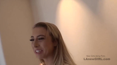 Blonde gives into temptation getting assfucked at porno audition