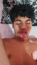 Indian teen slave eating own cum