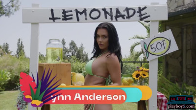 Lemonade stand with big boobs curvy MILF beauty Kaitlynn Anderson