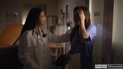 Latina doctor seduces nurse to comply to stay out of trouble