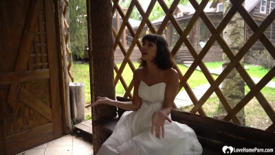 Bride gets pumped when the hubby is gone