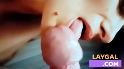 slut slowed Italian blowjob cumshot in mouth