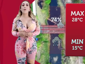 Latina weather girl Arely Hernandez Montenegro