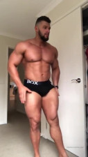 Aussie beefy bodybuilder Nath Wyld teasing