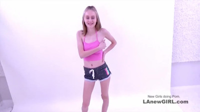 Super Cute Skinny Teen Debuts in Porn at Call Castings