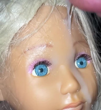 Smelly secondhand store hairdresser doll cumshot