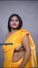 Indian Nude Model Open Saree