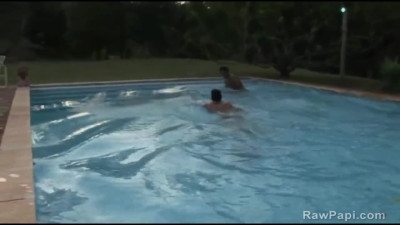 Two Hot Guys in Hardcore Anal Action beside the Pool