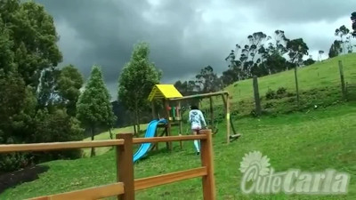 Cute carla goes naked at the playground