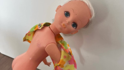 Having sex with dirty secondhand store flower power doll fucking cumshot and facial