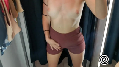 Russian Teen Babe in Fitting Room - POV Footage