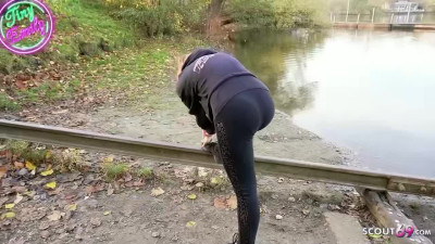 German Amateur Shower Creampie Fuck for Petite Teen TinyEmily after caught at Jogging