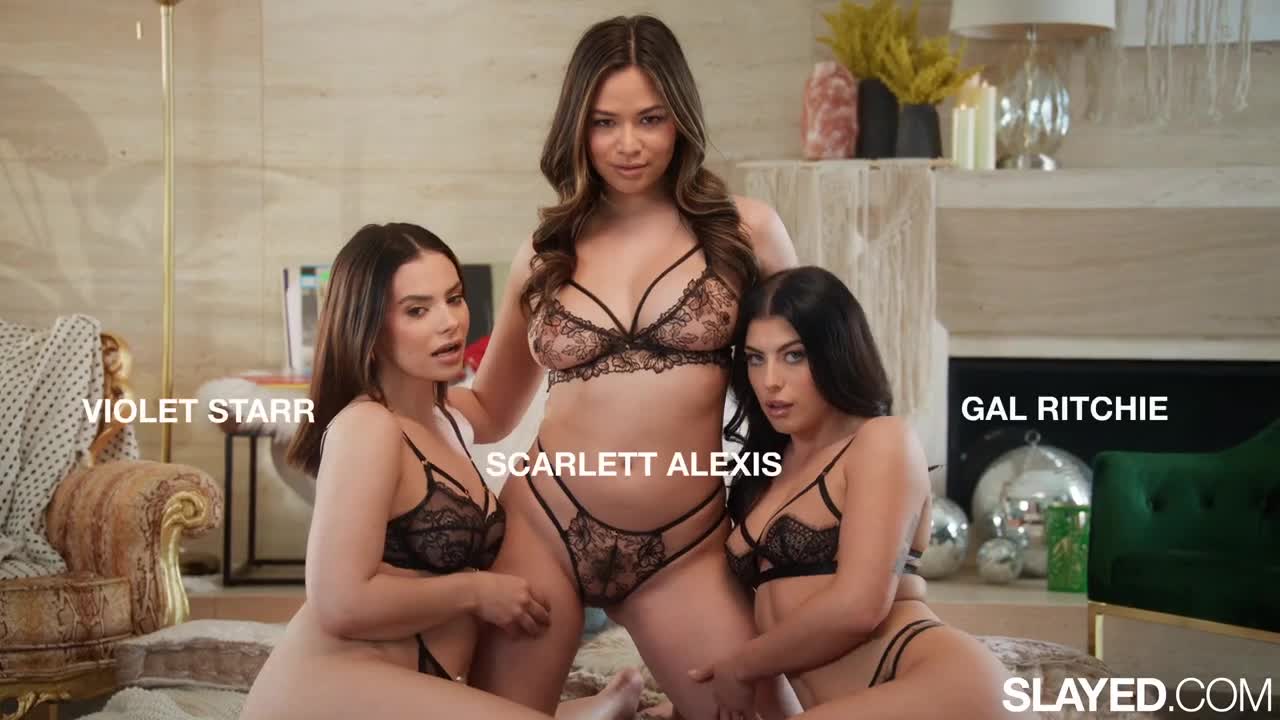 Watch Violet Starr, Scarlett Alexis and Gal Ritchie on a round white bed lesbian threesome Short Sex Videos - Duration: 44:32 | ePornNEW.