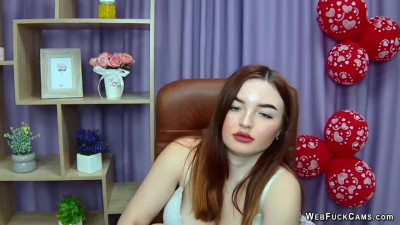 Big natural tits redhead amateur babe NicolPot on webcam