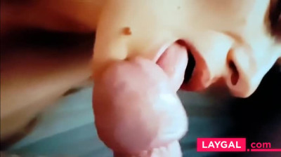 slut slowed Italian blowjob cumshot in mouth