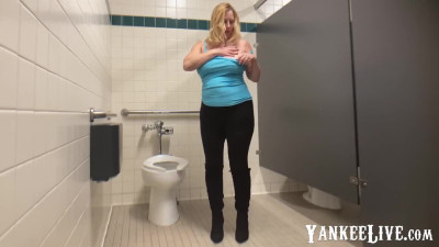 Big Tits Blonde MILF Squirts in Public!