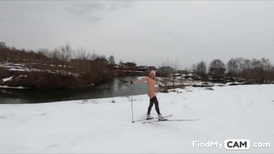 Nude Skiing Solo Female With Tattoos