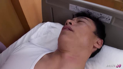 Asian Petite Teen Nurse seduce to Old Young Creampie Fuck by Patient