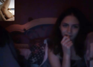 Two omegle girls watch me swallow my own cum