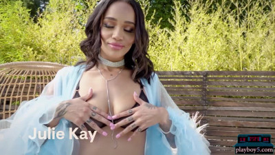 Tasty black model Julie Kay exposes everything she has got for Playboy