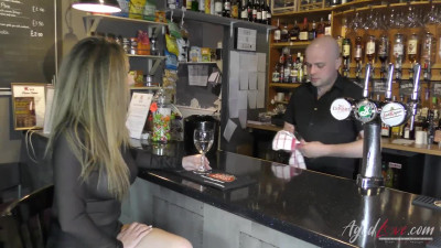 Bartender Big Johnny fucks customer Classy Filth before opening the bar