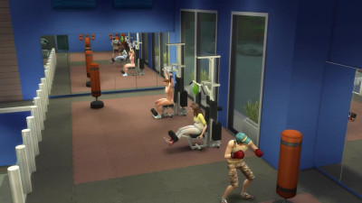 Sims 4 - Stressed Girl gets the workout of her life at the gym