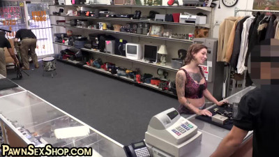 Pawnshop lady fucked by boss in office in doggystyle