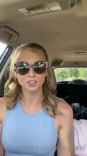 Squirting in her Car