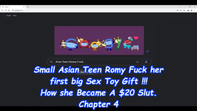 Small Asian Teen Romy Fuck herfirst BIG SeX Toy Gift ! she became a 20 Dollar Slut 04