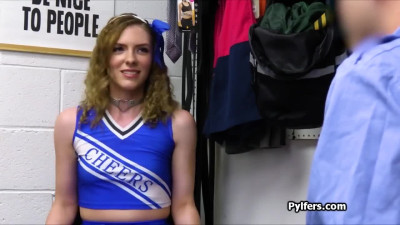 Stealing cheerleader meets dick at the office