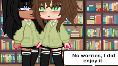 Fucked in the school library||Gacha club||Lesbian