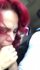 RED HEAD LATINA SWALLOWS CUM