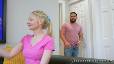 Stepbro fucks busty blonde teen stepsister POV