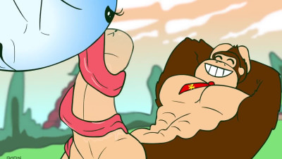 DONKEY KONG FUCKS BOO LITTLE PUSSYHOLE! Rule34 Animation