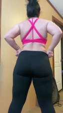 Thicc Ass White Girl Works Out Naked